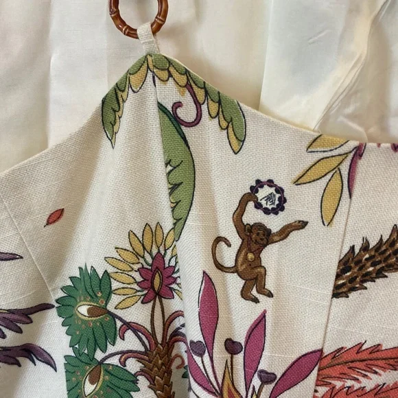 Muse Cream Dress: Palm Trees Sequined - Picture 8 of 13